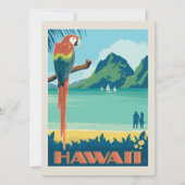 Hawaii | papegaai save the date (Voorkant)
