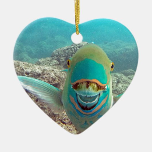 Hawaii Papegaaivis - Uhu Keramisch Ornament (Voorkant)