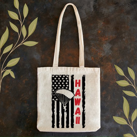 Hawaii Paragliding Skydiving Tote Bag