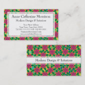 Hawaii Passion Hot Pink Tropische ventilatorkracht Visitekaartje (Voorkant / Achterkant)