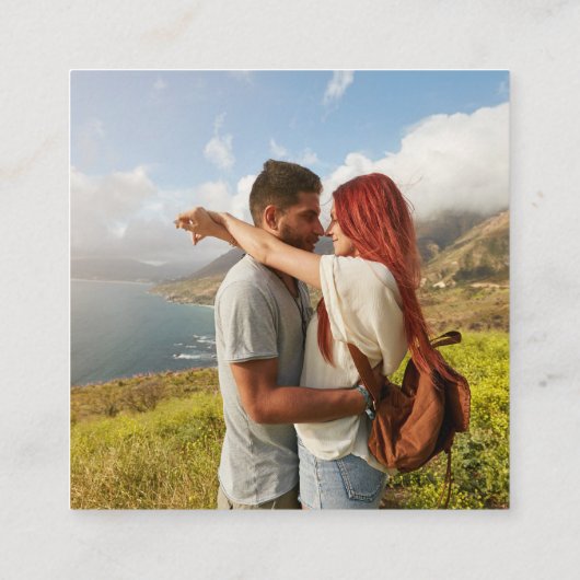 Hawaii Passport Wedding QR Informatiekaartje (Achterkant)