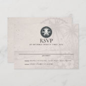 Hawaii Passport Wedding RSVP Kaartje (Voorkant / Achterkant)