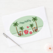 Hawaii personalisieri ovale sticker (Envelop)
