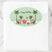 Hawaii personalisieri ovale sticker (Tas)