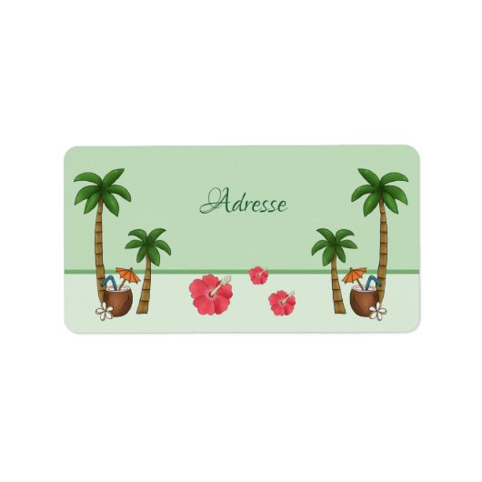 Hawaii personalisiert etiket (Voorkant)