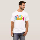 hawaii petroglyphs surfer honu canoe - Gepersonali T-shirt (Voorkant volledig)