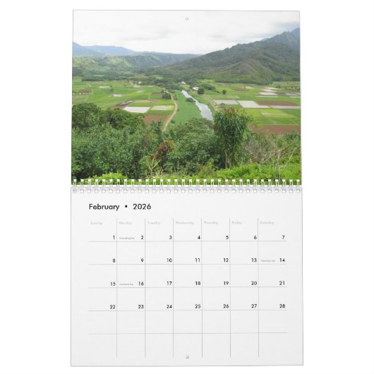 Hawaii 🌺 Photo Calendar Kalender (Feb 2026)