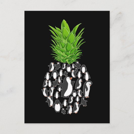 Hawaii Pineapple Penguins Briefkaart (Voorkant)