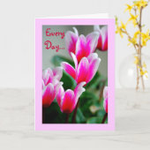 Hawaii Pink Cyclamen Flowers, haal het goed Kaart (Gele Bloem)