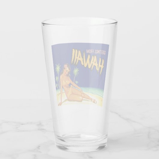 Hawaii - Pint Glass Glas (Achterkant)