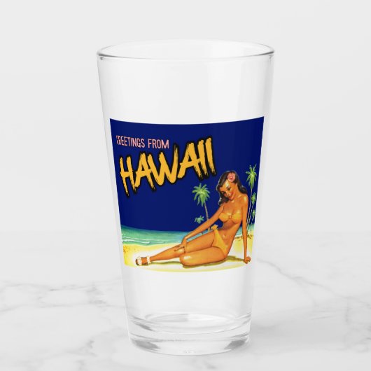 Hawaii - Pint Glass Glas (Voorkant)