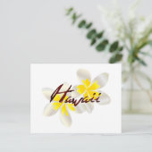 Hawaii Plumeria Flowers Briefkaart (Staand voorkant)
