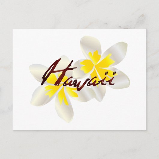 Hawaii Plumeria Flowers Briefkaart (Voorkant)