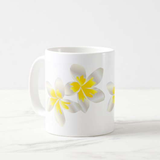 Hawaii Plumeria Flowers Koffiemok (Voorkant links)