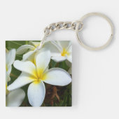 Hawaii Plumeria Flowers Sleutelhanger (Achterkant)
