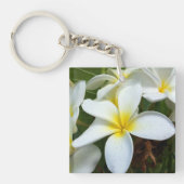 Hawaii Plumeria Flowers Sleutelhanger (Voorkant)