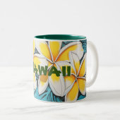 Hawaii Plumeria tweetonige Mok (Voorkant rechts)