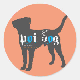 Hawaii Poi Dog/Luggage Suitcase Label