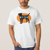 Hawaii Poi Dog Oranje oval T-shirt (Voorkant)