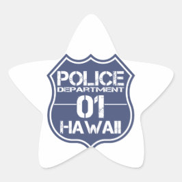 Hawaii Politiedienst Shield 01 Ster Sticker