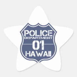 Hawaii Politiedienst Shield 01 Ster Sticker