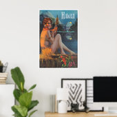 Hawaii Poster Hawaiaanse Kunst Tiki Bar Print (Thuiskantoor)