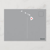 HaWAII-postkaart van de staat die de aankondiging  Briefkaart (Achterkant)