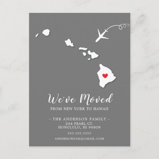 HaWAII-postkaart van de staat die de aankondiging  Briefkaart (Voorkant)