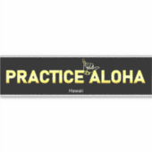 Hawaii Practice Aloha Golden Shaka (Hang los) Sticker (Voorkant)