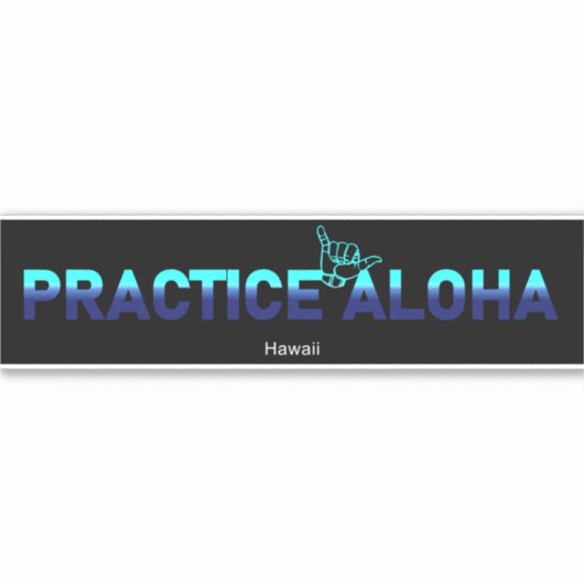 Hawaii Practice Aloha HIPacific Shaka (Hang los) Sticker (Voorkant)
