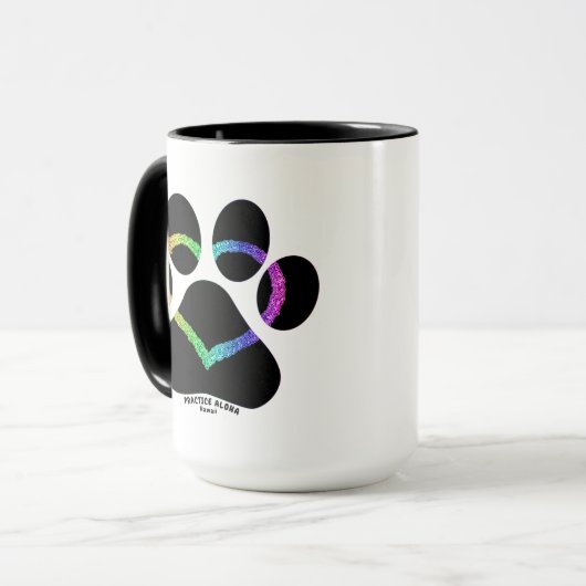 Hawaii Practice Aloha - Kat Love Rainbow Mok (Voorkant links)