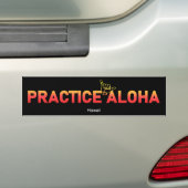 Hawaii Practice Aloha Lava Shaka (Hang los) Bumpersticker (Op auto)