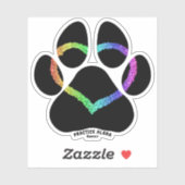 Hawaii Practice Aloha - Puppy Love Rainbow Sticker (Vel)