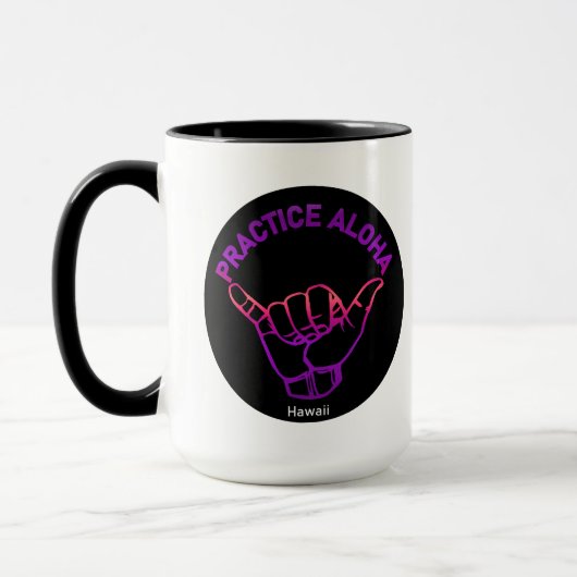 Hawaii Practice Aloha PurpleRay Shaka (losse hange Mok (Links)