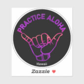 Hawaii Practice Aloha PurpleRay Shaka (losse hange Sticker (Vel)