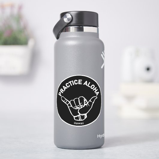 Hawaii Practice Aloha Shaka (Hang los) Sticker (HydroFlask)