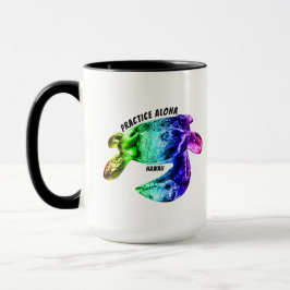 Hawaii Practice Aloha - Tribal Honu Rainbow Mok
