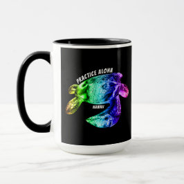 Hawaii Practice Aloha - Tribal Honu Rainbow Mok