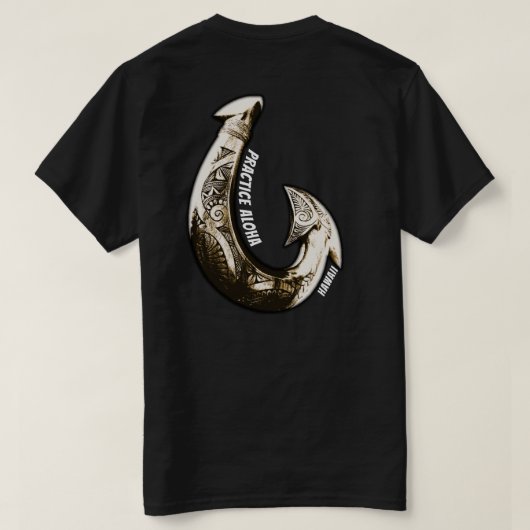 Hawaii Practice Aloha - Tribal Hook T-shirt (Design achterkant)
