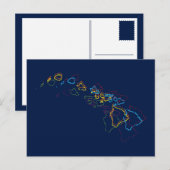 hawaii pride blur briefkaart (Voorkant / Achterkant)