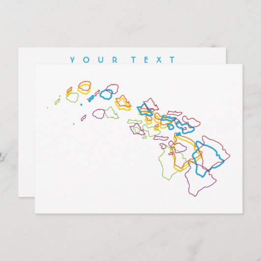 hawaii pride blur kaart (Voorkant / Achterkant)