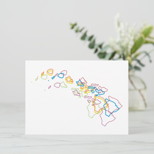 hawaii pride blur kaart (Staand voorkant)