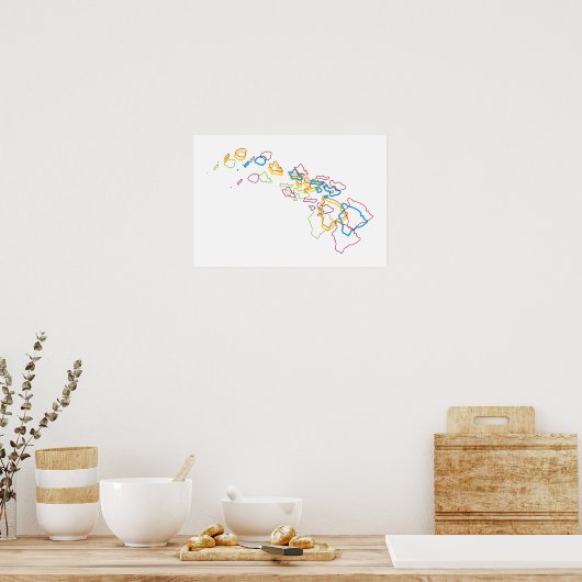 hawaii pride blur poster (Keuken)