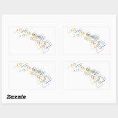 hawaii pride blur rechthoekige sticker (Vel)