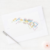 hawaii pride blur rechthoekige sticker (Envelop)