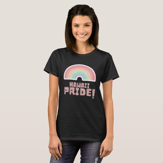 Hawaii Pride LGBTQ Cute Rainbow Minimalist Pride T-shirt (Voorkant volledig)