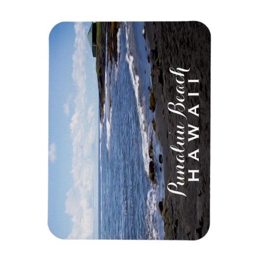 Hawaii Punalu'u Black Sand Beaches Magneet (Verticaal)