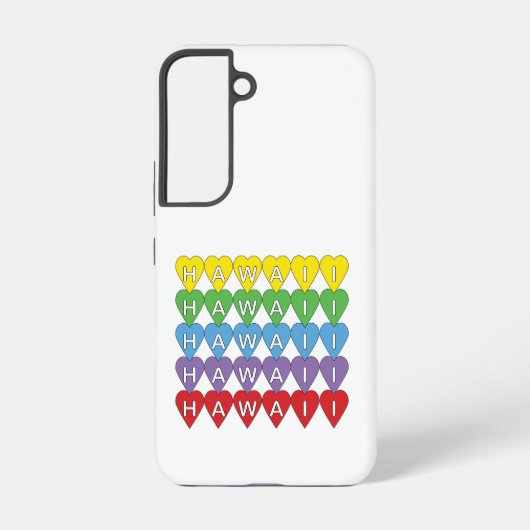 Hawaii Rainbow Hearts Samsung Galaxy Hoesje (Achterkant)