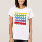 Hawaii Rainbow Hearts T-shirt (Voorkant)