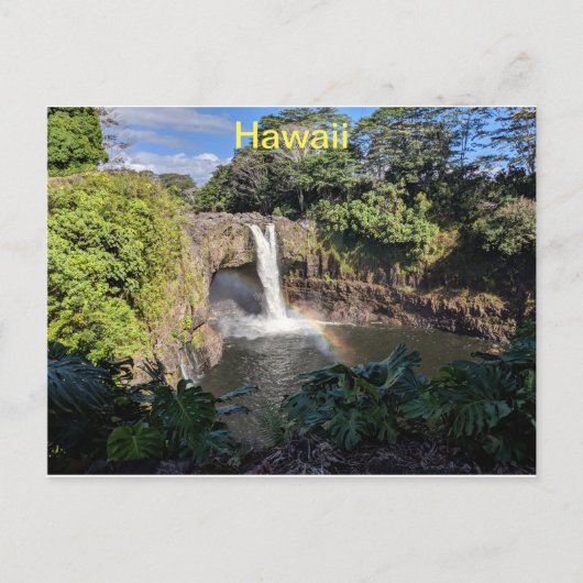 Hawaii Rainbow Waterfall Briefkaart (Voorkant)